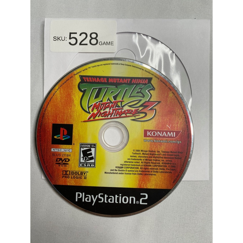 Teenage Mutant Ninja Turtles 3 Mutant Nightmare PS2